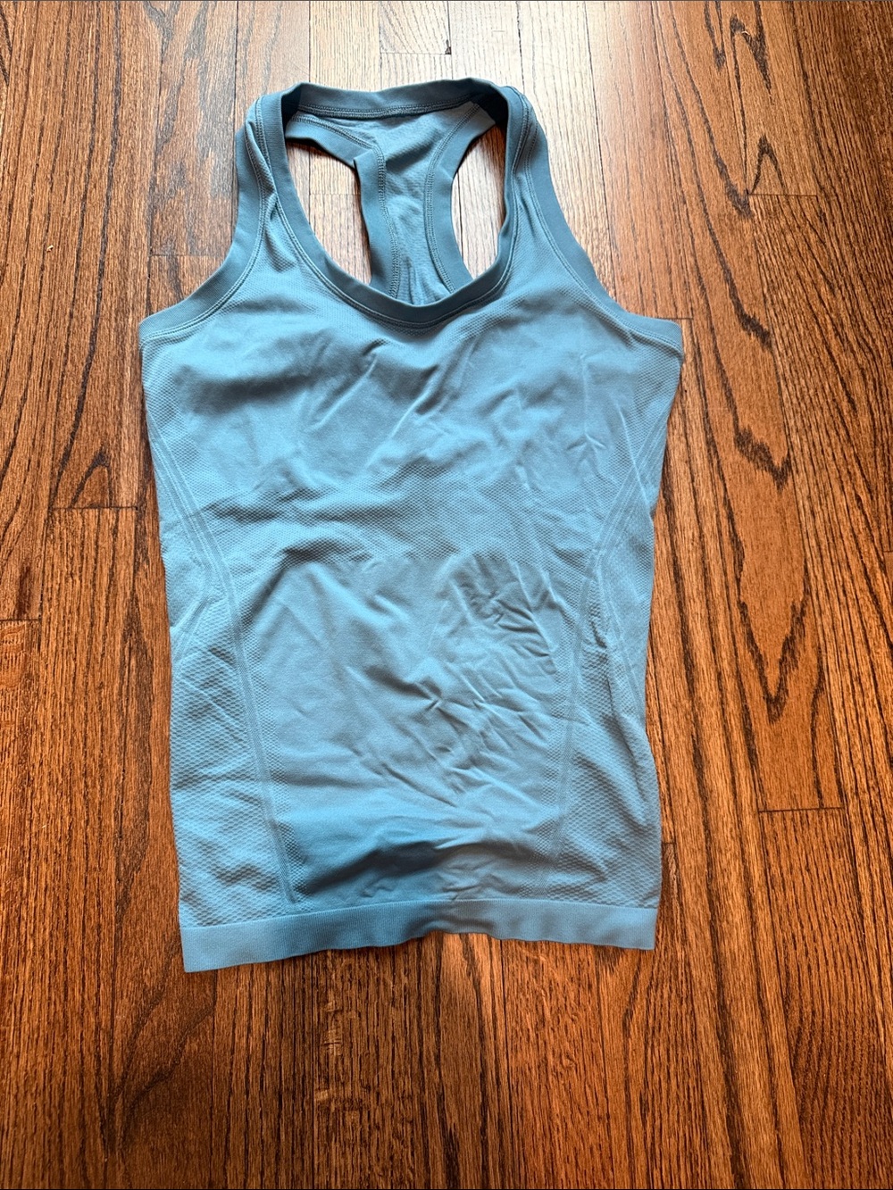 Athleta Light Blue Seamless Racerback Tank